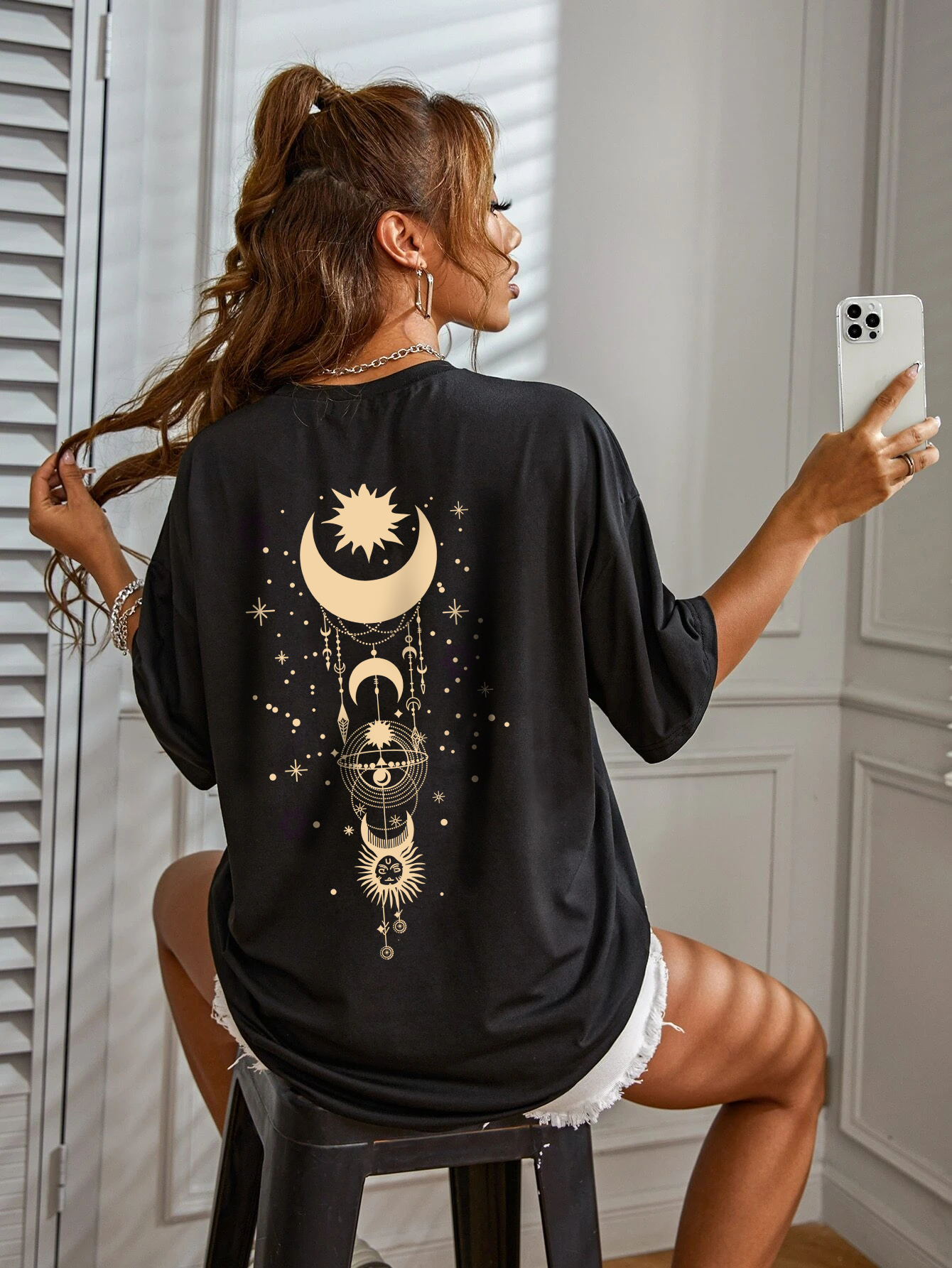 T-shirt manches courtes col rond femme, vêtement ample et décontracté, à la mode, Simple, imprimé, nouvelle collection