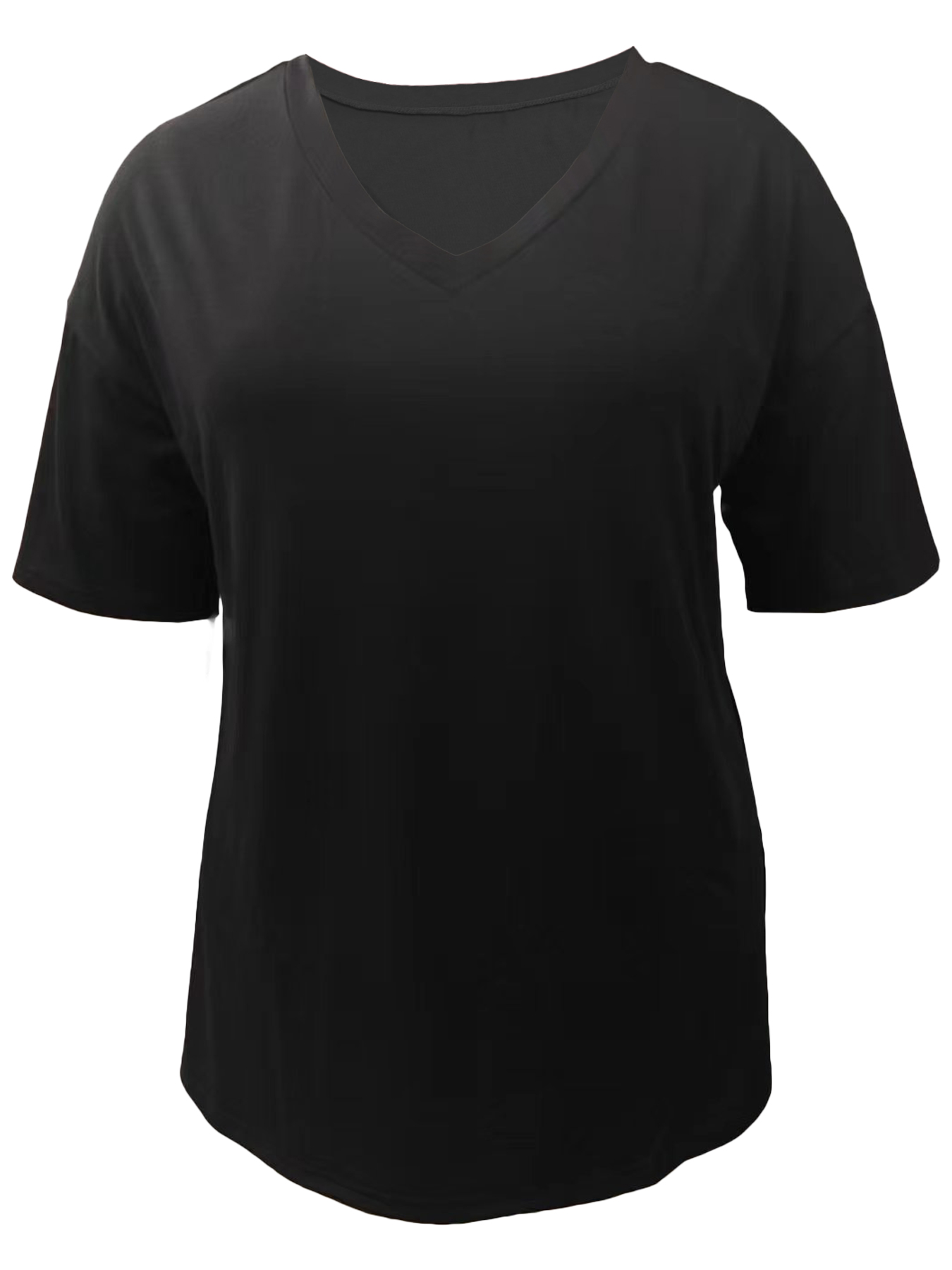 Haut ample à col en v pour femmes, nouvelle couleur, demi-manches, vêtements de Style européen et américain, commerce extérieur Amazon, printemps/été