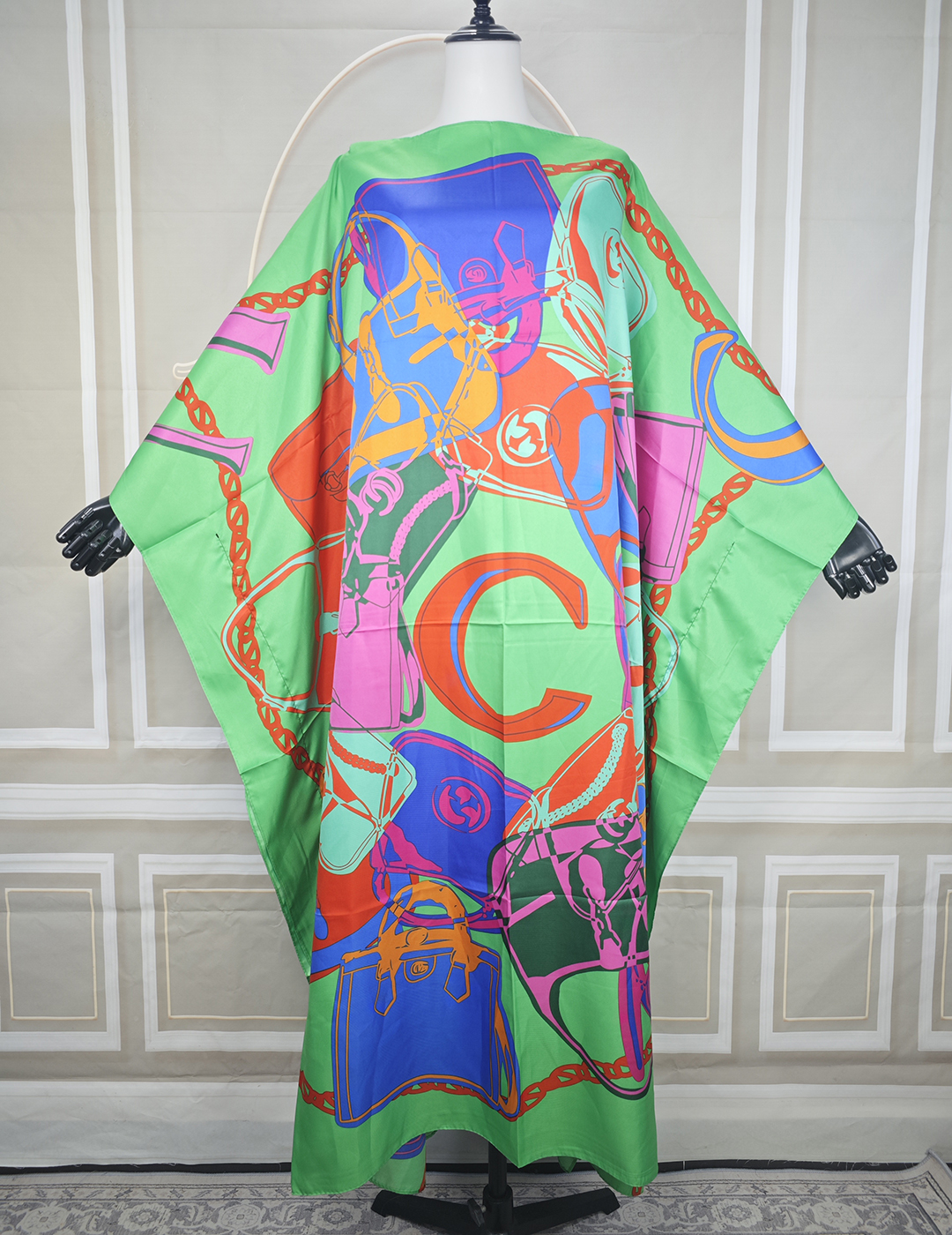 Koweït 2025 mode blogueur été sergé soie imprimé caftan robe Boho dame africaine Boho ample Abaya plage fête Caftan Boubou