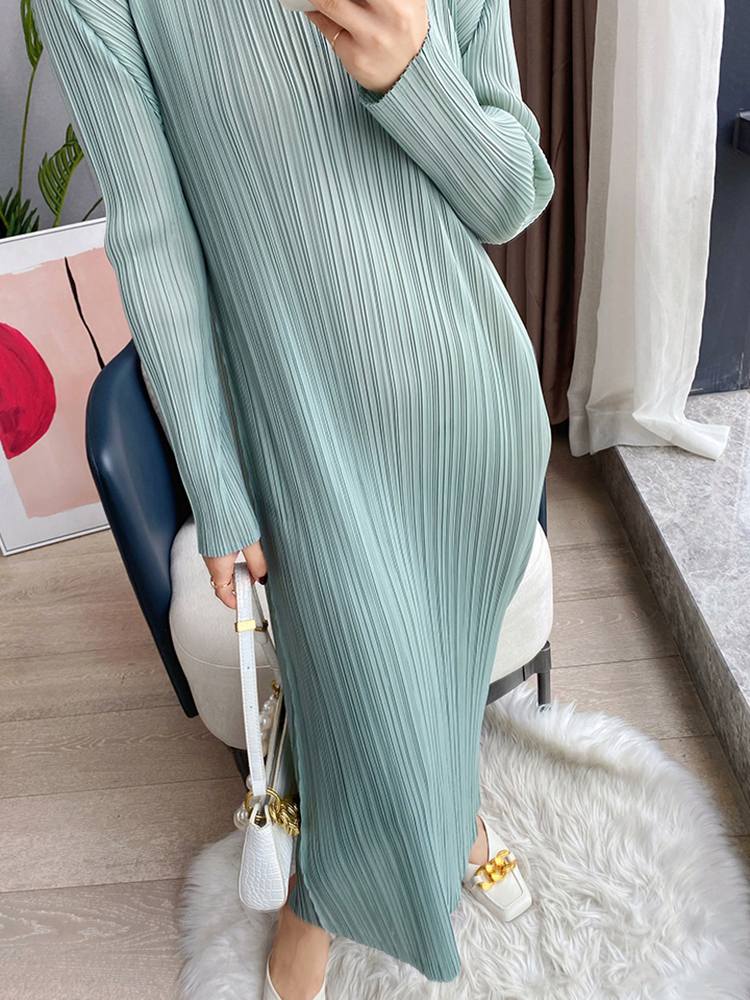 Robe plissée à manches longues et col en V pour femmes, vêtements esthétiques élégants, robes noires décontractées, créateur de mode coréen, printemps, Ata Yake