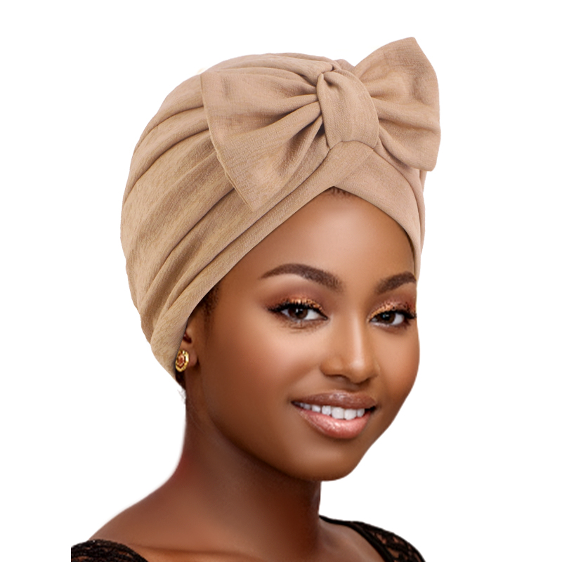 Chapeau Turban Africain Plissé avec Nministériels d pour Femme, Couvre-Tête de Document Solide, Casquette de Chimio, Hijabs Intérieurs Musulmans, Bonnet Islamique