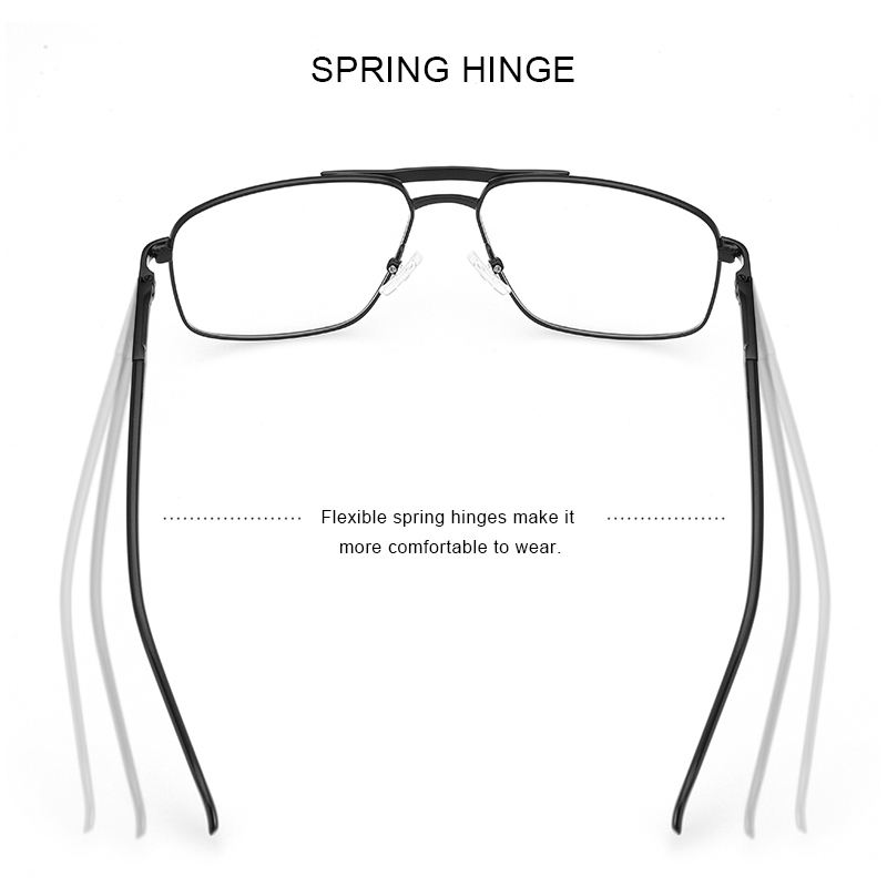 MERRYS DESIGN hommes classique carré lunettes optique cadre de luxe Double pont lunettes de Prescription montures optique-lunetterie S2012