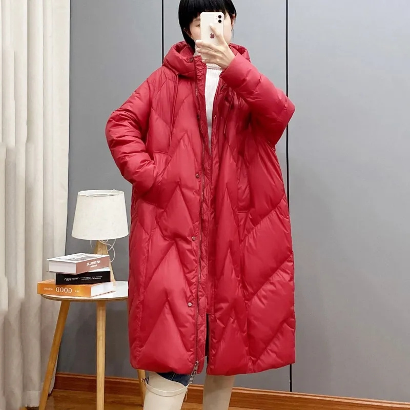 Manteau en duvet de coton pour femme, veste d'hiver, parka femme, vêtements d'extérieur longs à capuche, optique chaude, vêtements de neige, pardessus femme, nouveau, 2021