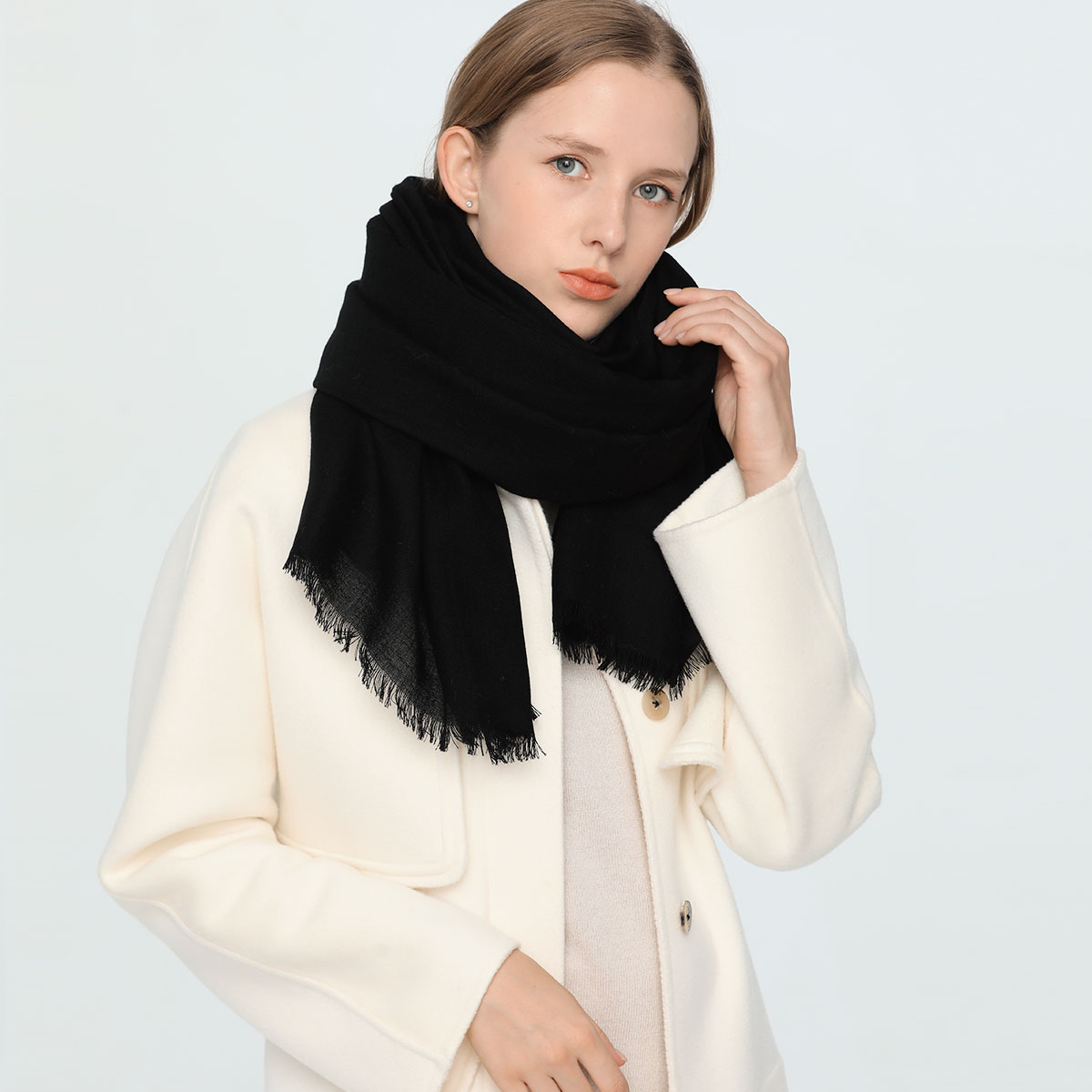 Bufanda-Écharpe en cachemire de marque de luxe pour hommes et femmes, écharpes en laine, grande taille, poncho d'automne et d'hiver, pashmina féminin