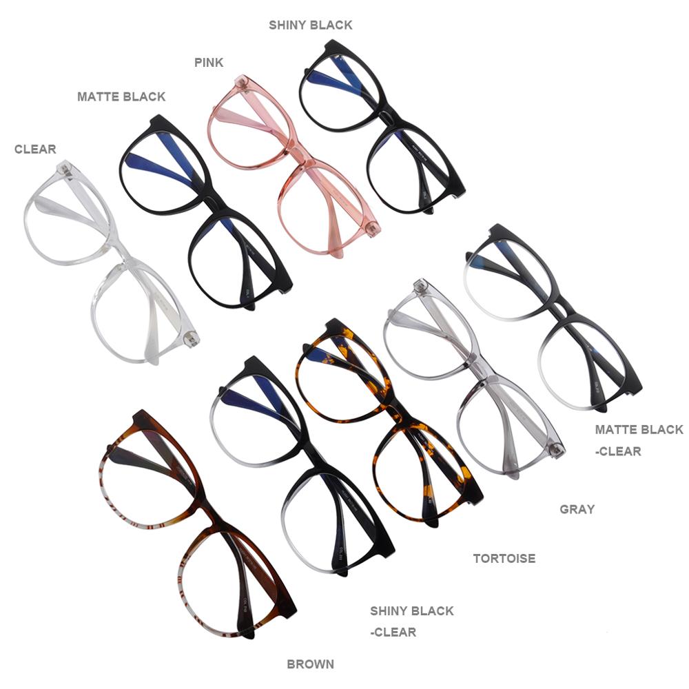 Lunettes rétro rondes et larges, monture complète surdimensionnée, verres transparents, pour hommes et femmes
