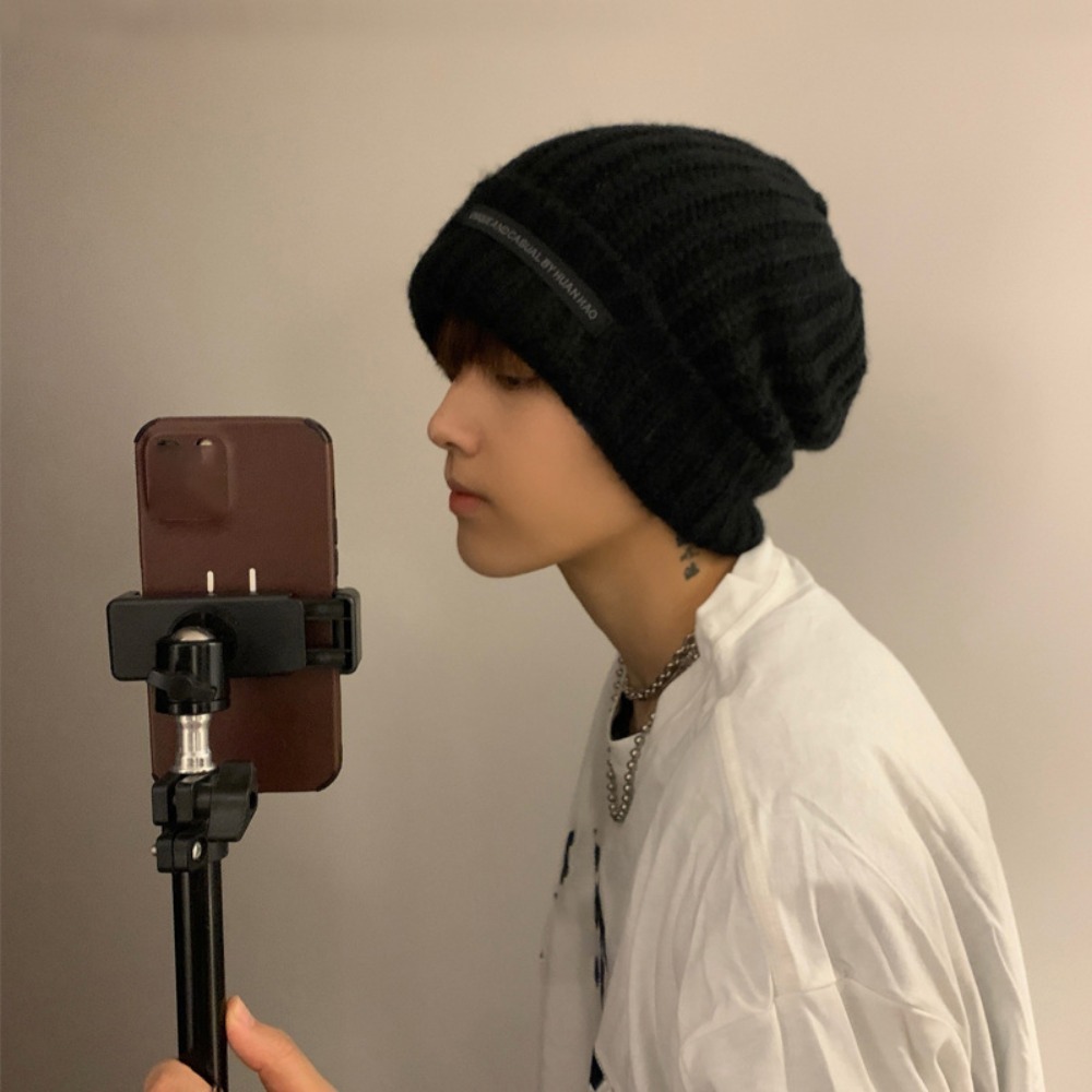 Mode hiver chaud tricot casquette couleur unie doux laine chapeau décontracté Ski chapeaux femmes hommes