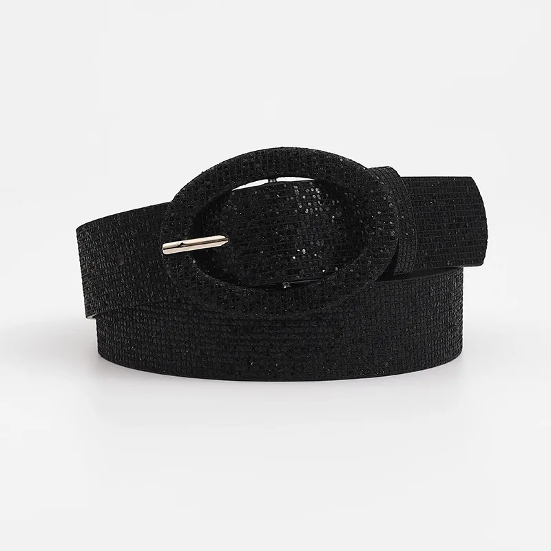 Ceinture pour femme, ceinture de taille en PU doré scintillant, style décontracté, haute qualité, pour femme, AL103