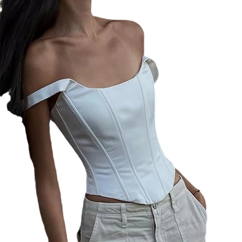 Crop tops sexy pour femmes, sans manches, moulants, style corset, bustiers, body, débardeur, à lacets, coupe ajustée, tendance été