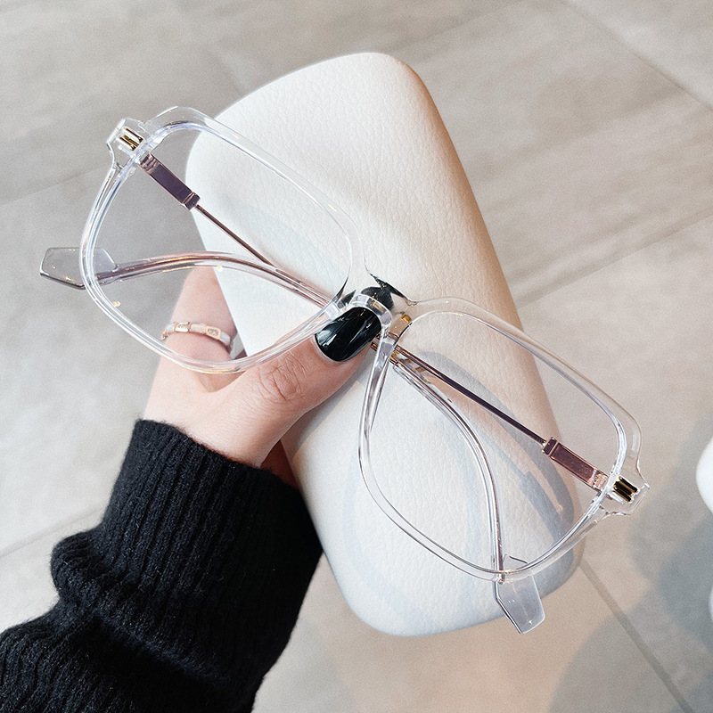 Lunettes de forme carrée de grande taille pour femmes et hommes, verres transparents bloquant la lumière bleue, lunettes d'ordinateur, offre spéciale