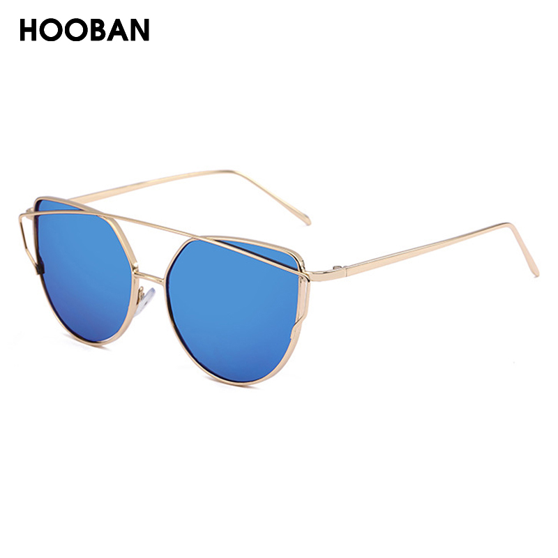 Lunettes de soleil œil de chat classiques pour femmes, mode métal, grand œil de chat, Vintage, miroir, Oculos UV400
