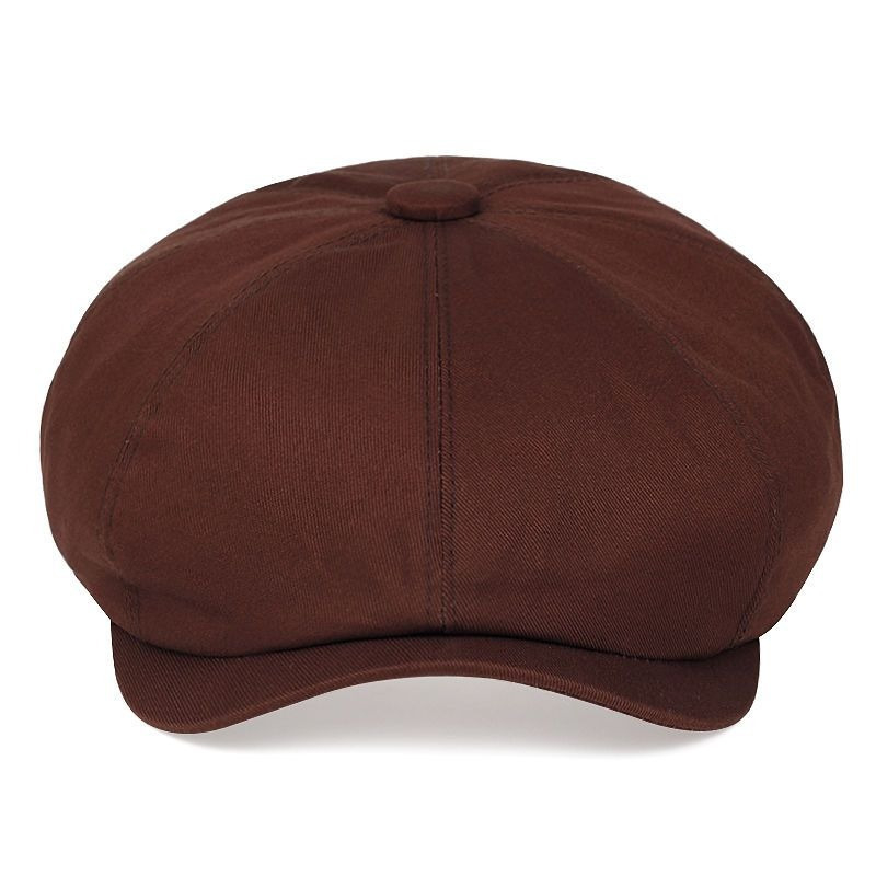 Casquette Gavroche Homme en Coton Sergé, Chapeau 8 Panneaux, Casquette Baker, Casquette Rétro Gatsby, Casquette Décontractée de Marque, Béret pour Homme, Gorras Hombre