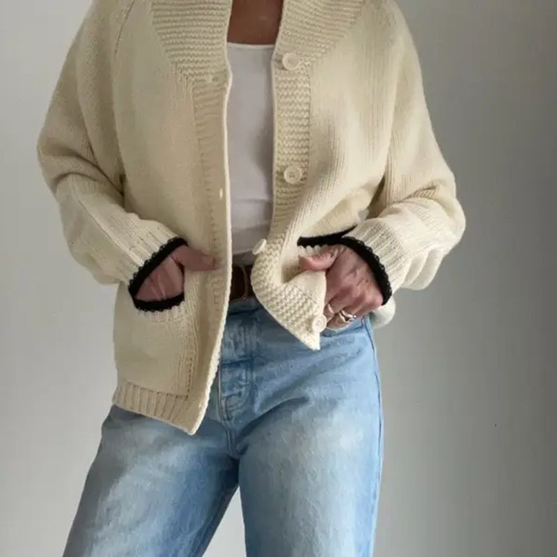 Cardigan à col châle pour femmes, manches longues, col en V, imprimé graphique esthétique Y2K, pull boutonné, manteau en tricot
