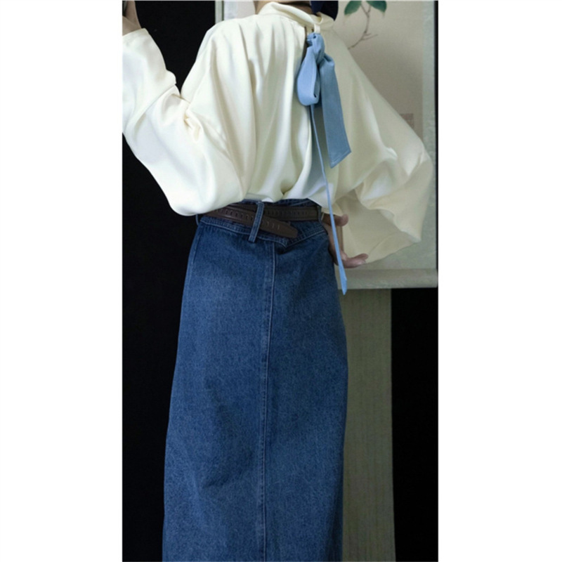 Jupes en jean pour femmes, longues, coupe trapèze, asymétriques, élégantes, avec empiècements, style vintage, délavées, effet usé, Y2K, streetwear, décontractées, été 2026