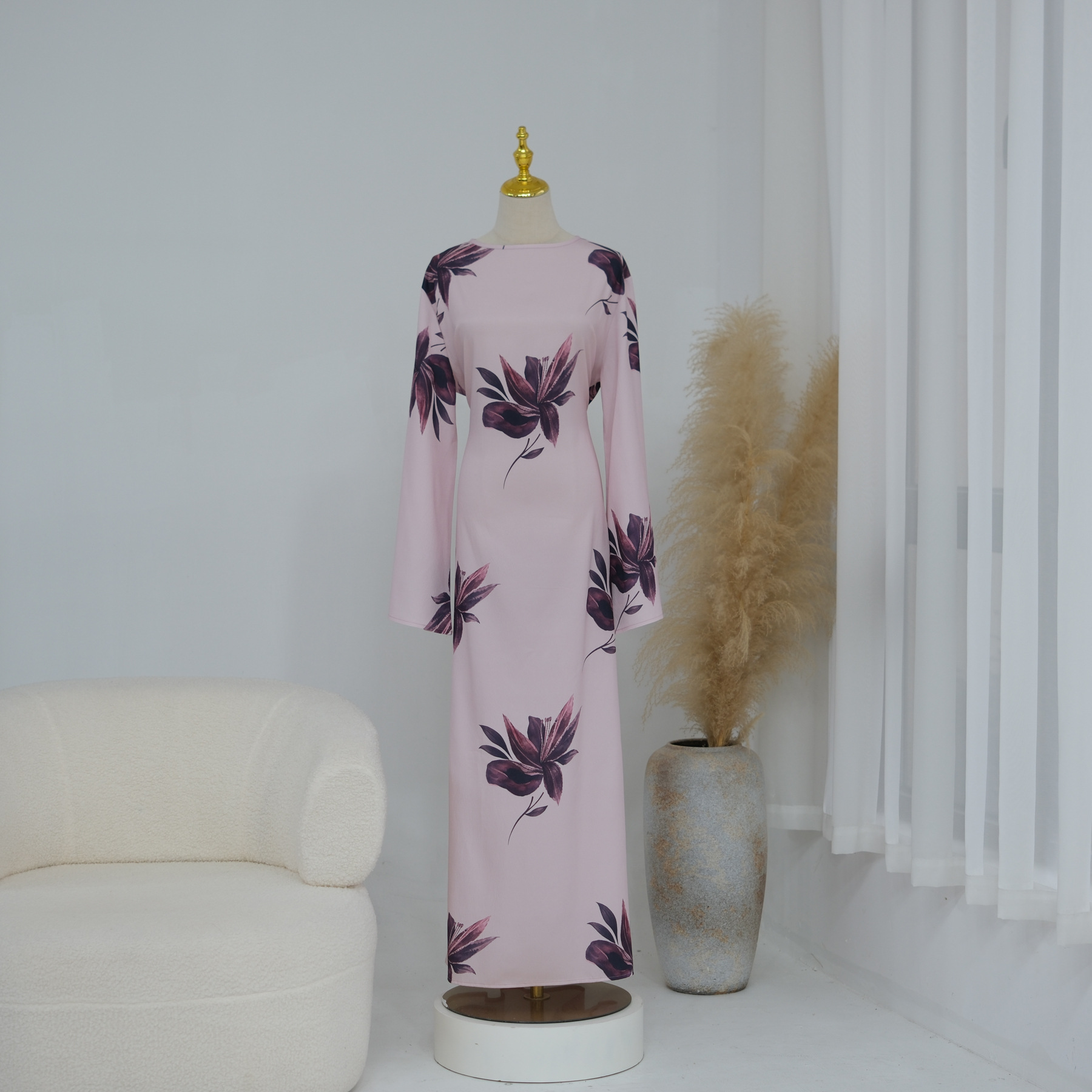 Robe pour femmes, Eid, Abaya musulmane, robes à imprimé floral, Jalabiya, Kaftan, Islam, Vestidos, robe longue arabe, Ramadan, Maroc, Dubaï, Abayas