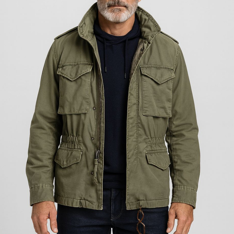 Veste pour homme, veste de travail, veste décontractée vintage, multi-poches, manches longues, cardigan, vêtements pour homme printemps