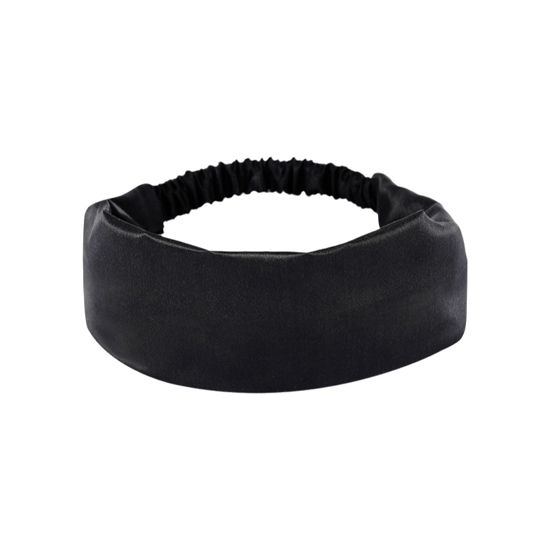 Bandeau en soie simple couleur unie en soie de mûrier, accessoires pour cheveux femme style coréen motif géométrique, collection printemps