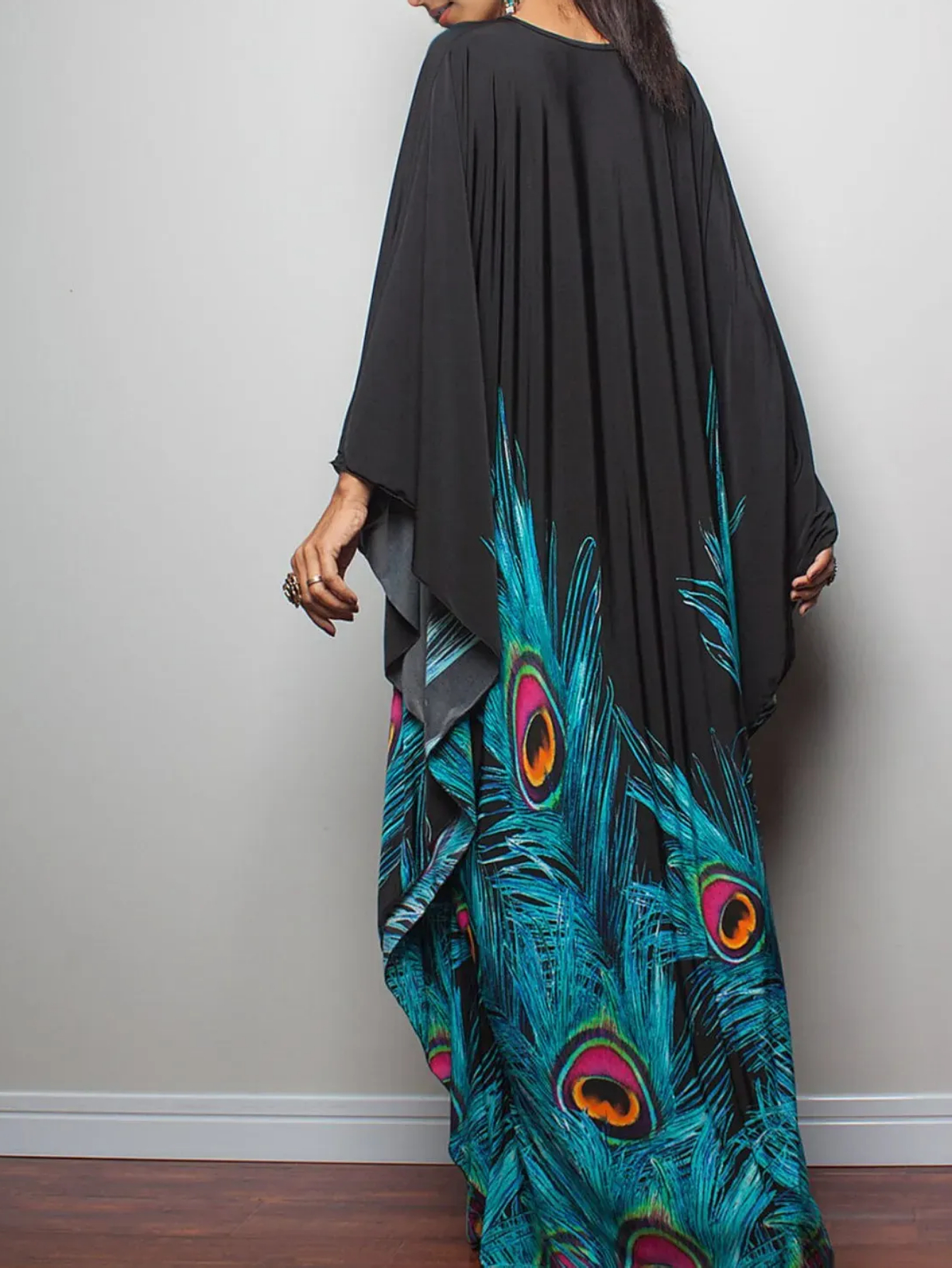 Robe caftan pour femmes, grande taille, manches chauve-souris hawaïennes, robe de plage, robe de bain d'été