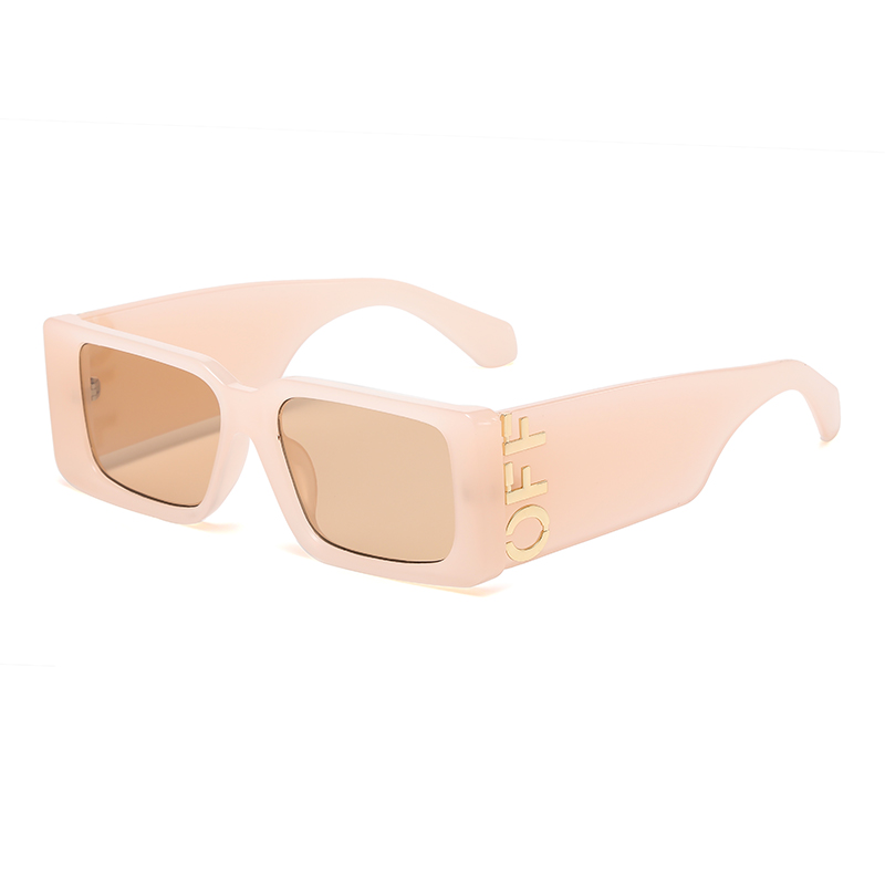 Lunettes de soleil à monture carrée colorée pour femmes, lunettes de soleil à jambe large, rétro, degré UV, unisexe, mode