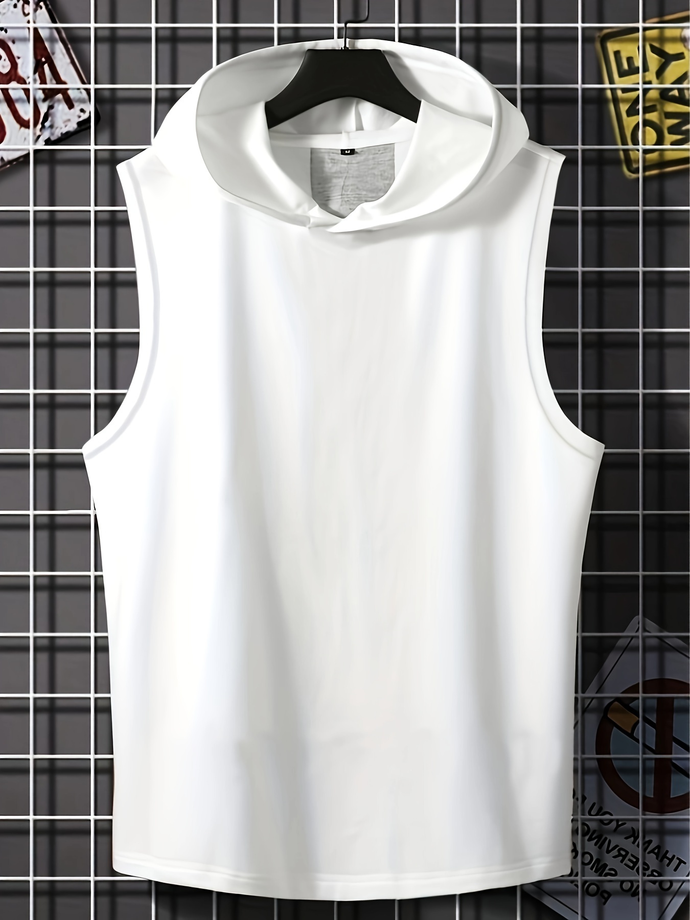 T-shirt haut gilet de sport à capuche pour hommes