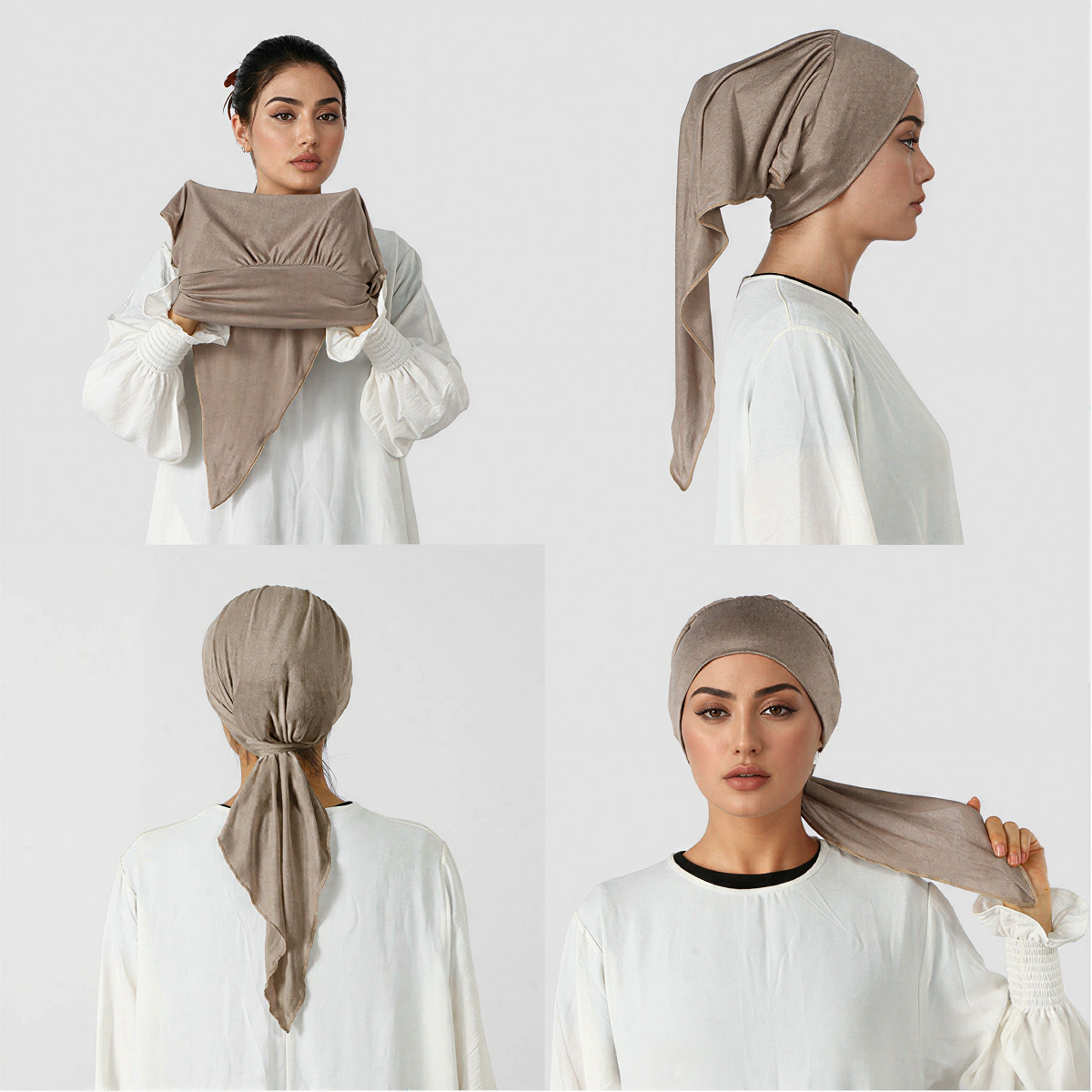 Hijab instantané en jersey musulman, turban à nouer, foulard élastique ethnique, chapeau islamique, bonnet tendance pour femme, turban féminin