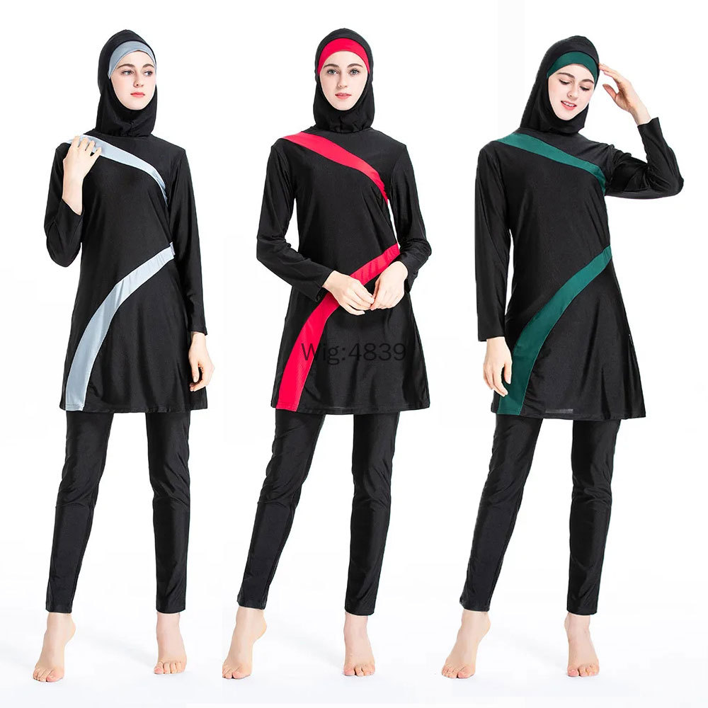 Maillot de bain musulman pour femmes, couverture complète modeste, Patchwork irrégulier, islamique, arabe, moyen-orient, pour dames, nouvelle collection 2025