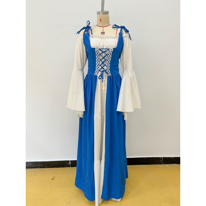 Costume de cosplay de pirate médiéval pour femmes, robe vintage de la Renaissance irlandaise, tenue de performance pour la danse, fête d'Halloween, jeu de rôle