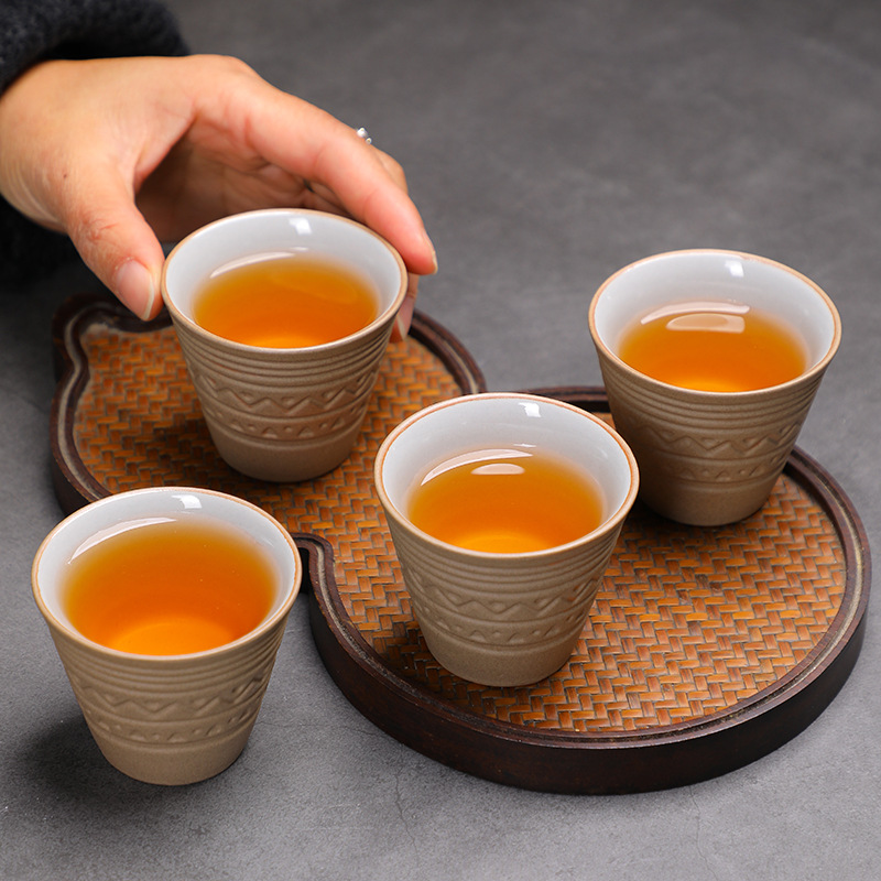 Tasse à café saoudienne, petite tasse à Latte concentrée en céramique grossière Vintage, tasse à thé de l'après-midi créative Antique en céramique