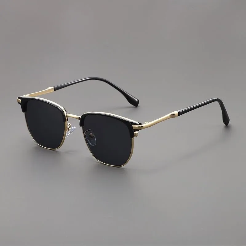 Lunettes de soleil carrées de luxe pour hommes et femmes, monture en alliage tendance de marque, verres dégradés vintage, Oculos