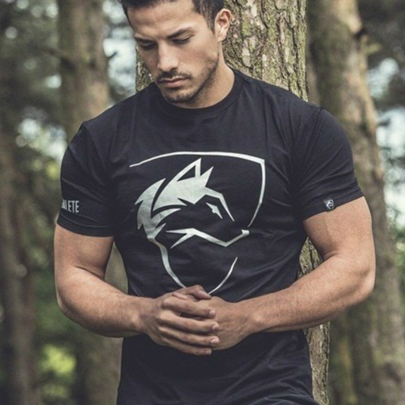 Hommes T-shirt chemise gothique entraînement Fitness Streetwear mode t-shirts hommes vêtements coton T-shirt