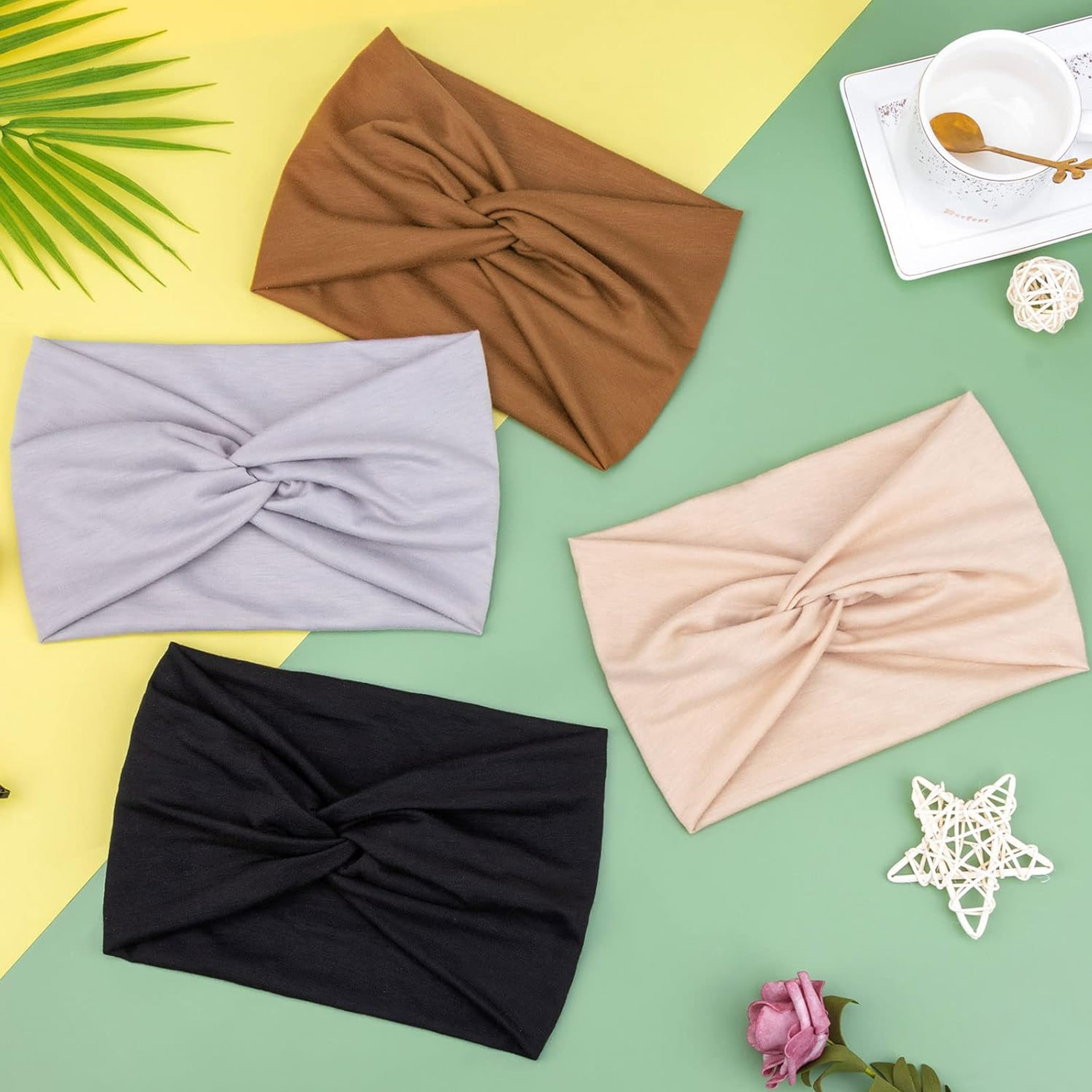 Bandeau élastique large pour femmes, accessoire antidérapant, adapté à la mode, au lavage du visage, à l'exercice, au yoga et à l'usage quotidien