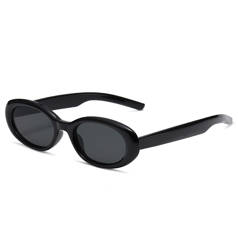 Lunettes de soleil ovales pour hommes et femmes, vintage, rétro, protection UV400, haute qualité