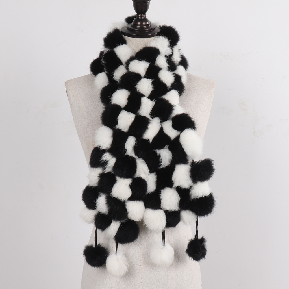 Écharpe chaude d'hiver pour femme en vraie fourrure de lapin, promotion exceptionnelle, cache-cou en fourrure de lapin naturelle 2026, écharpes 100 % fourrure véritable pour femme, vente en gros et au détail