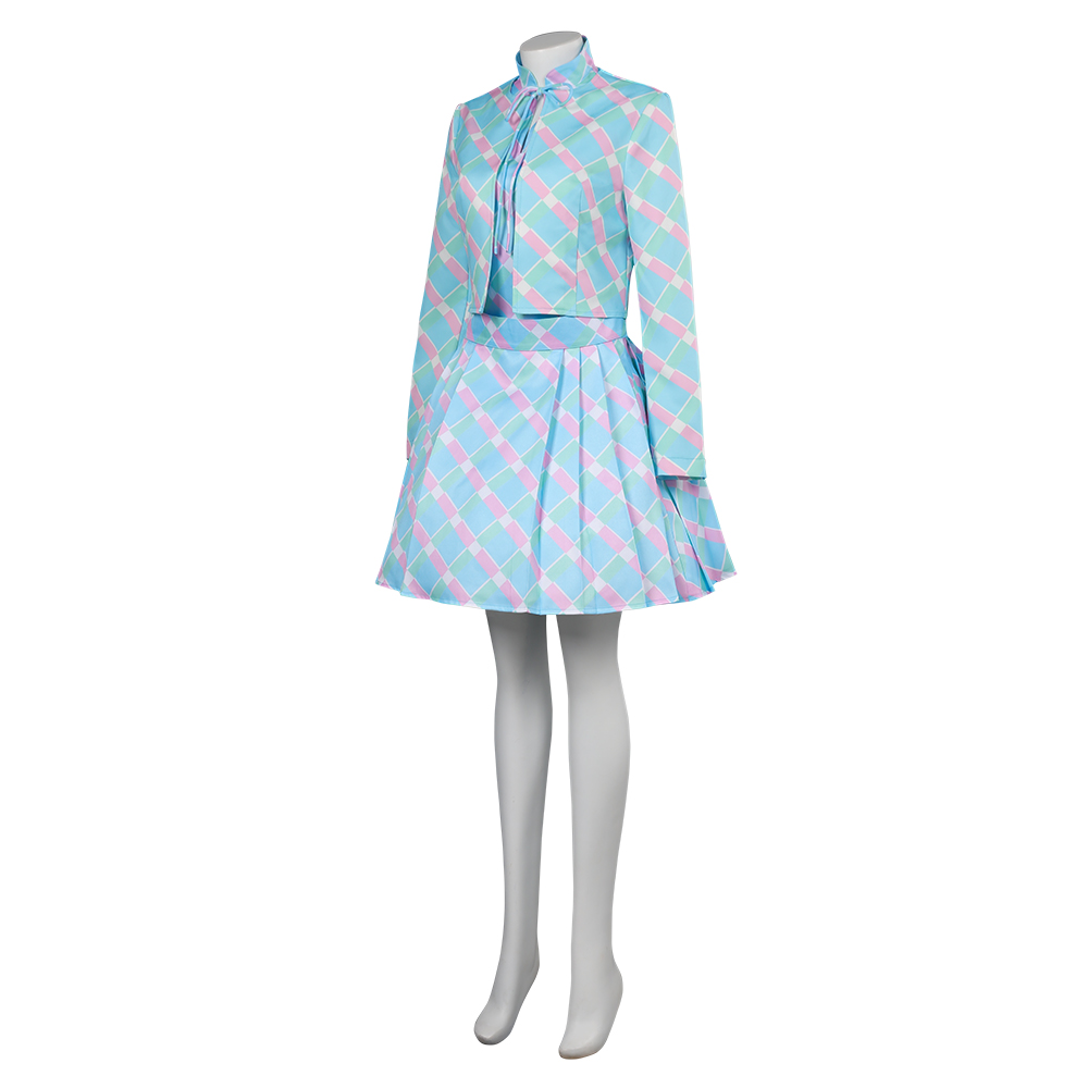 Margot Cosplay robe Costume bleu manteau jupes chapeau boucle d'oreille tenues pour filles femmes adulte Halloween carnaval déguisement Costume