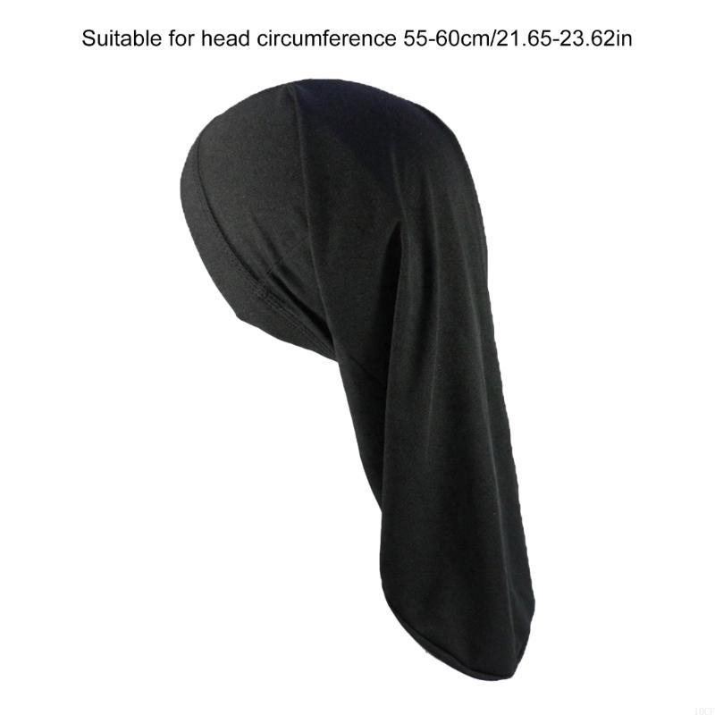 Écharpe à cheveux longue queue pour hommes, Turban en Polyester, couvre-chef, Dreadlocks, pour l'après-nage l'entraînement,