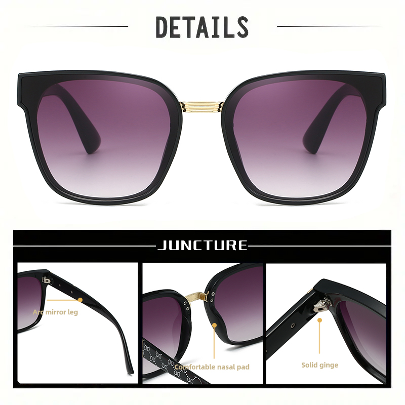 RUISIMO exquis carré lunettes de soleil femmes hommes Simple marque de mode lunettes de soleil conduite voyage trajet mâle femme lunettes UV400