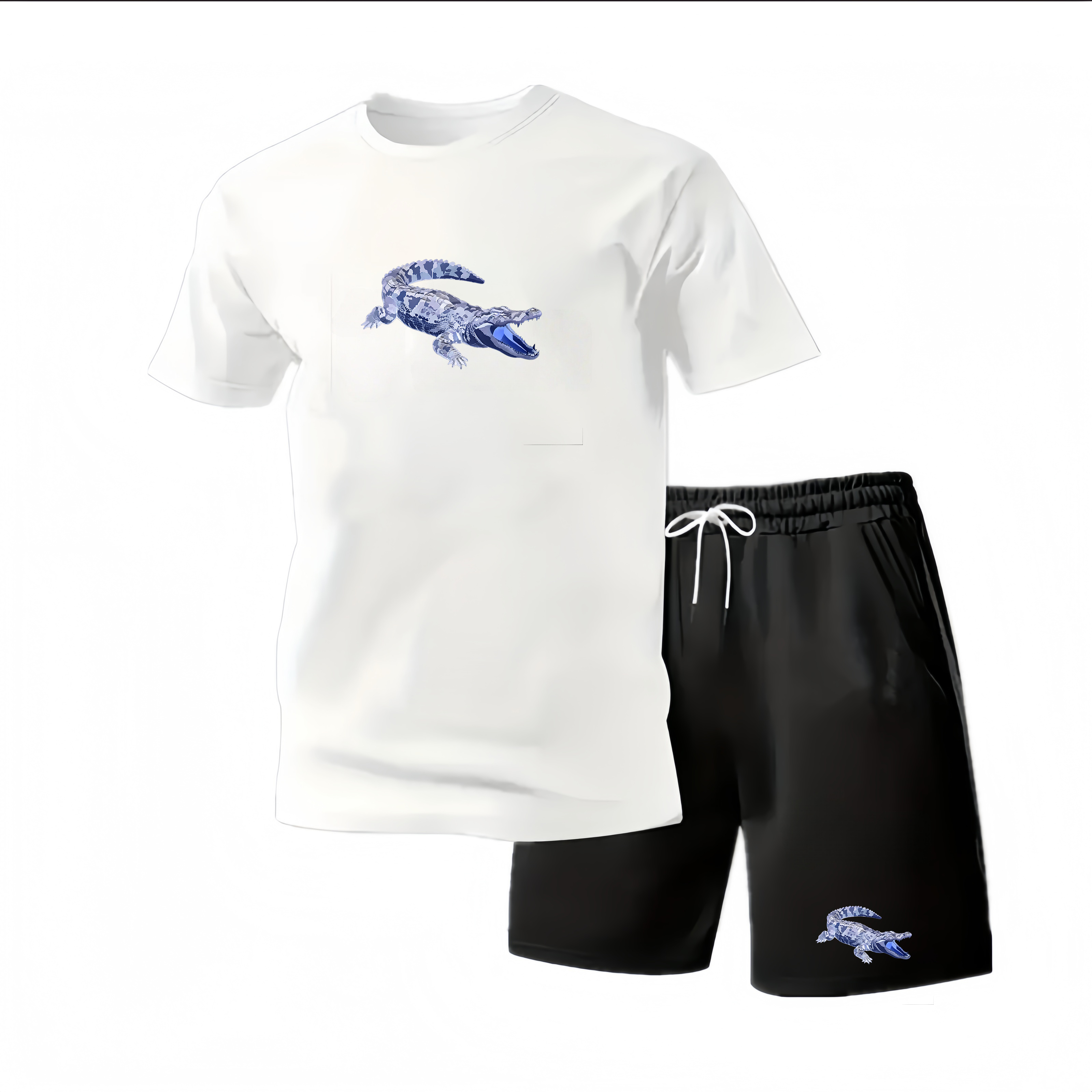 Nouvel ensemble de sport d'été pour homme : survêtement deux pièces tendance, idéal pour le fitness, la course et les loisirs, séchage rapide, manches courtes et short