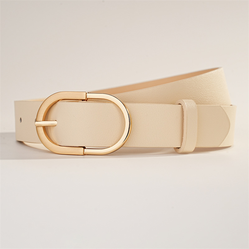 Ceinture rétro pour femmes, ceinture en cuir PU de haute qualité, noire, kaki, avec boucle, tendance populaire, pour pantalons et jeans