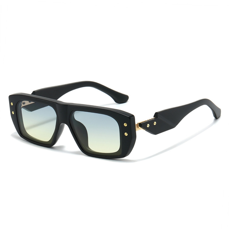 Lunettes de soleil carrées de luxe pour hommes, verres plats UV400, lunettes de soleil pour femmes, marque de créateur, tendance, élégance, anti-lumière bleue