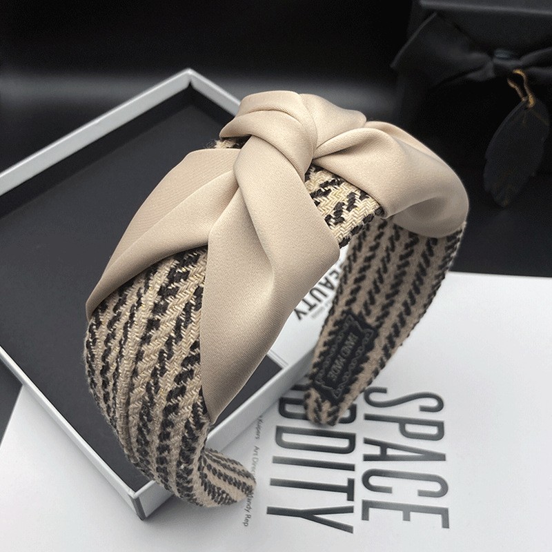 Nouveaux bandeaux noués pour femmes coiffure filles Vintage bandes de cheveux tissu large bandeau doux cheveux cerceau cheveux accessoires chapeaux