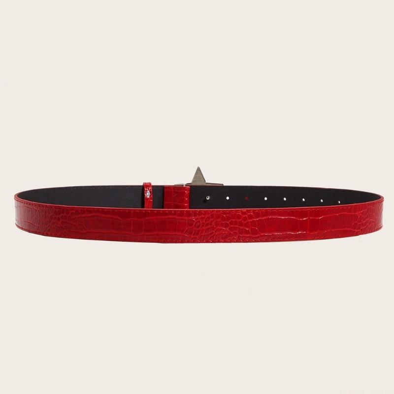 Ceinture en PU ornée avec fermoir étoile, tendance, pour 31BF