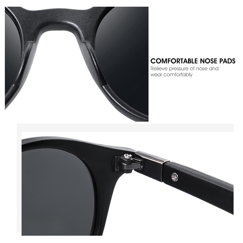 Lunettes de soleil rondes classiques pour hommes et femmes, verres polarisés vintage, lunettes de conduite, marque de luxe