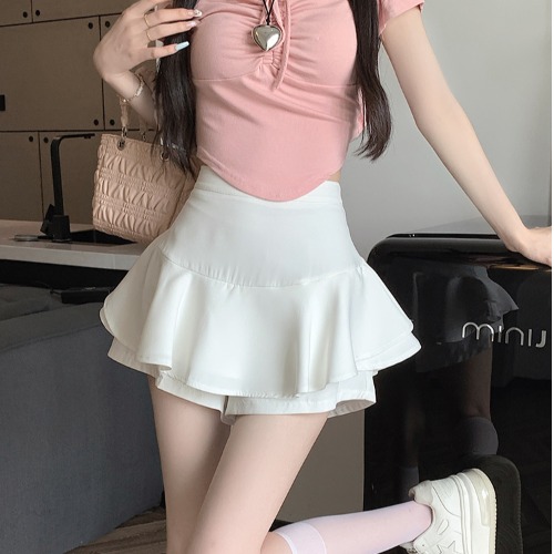 Jupe courte blanche pour femmes, taille haute, Gyaru, mode coréenne, Chic et élégante, qualité supérieure, Style élégant