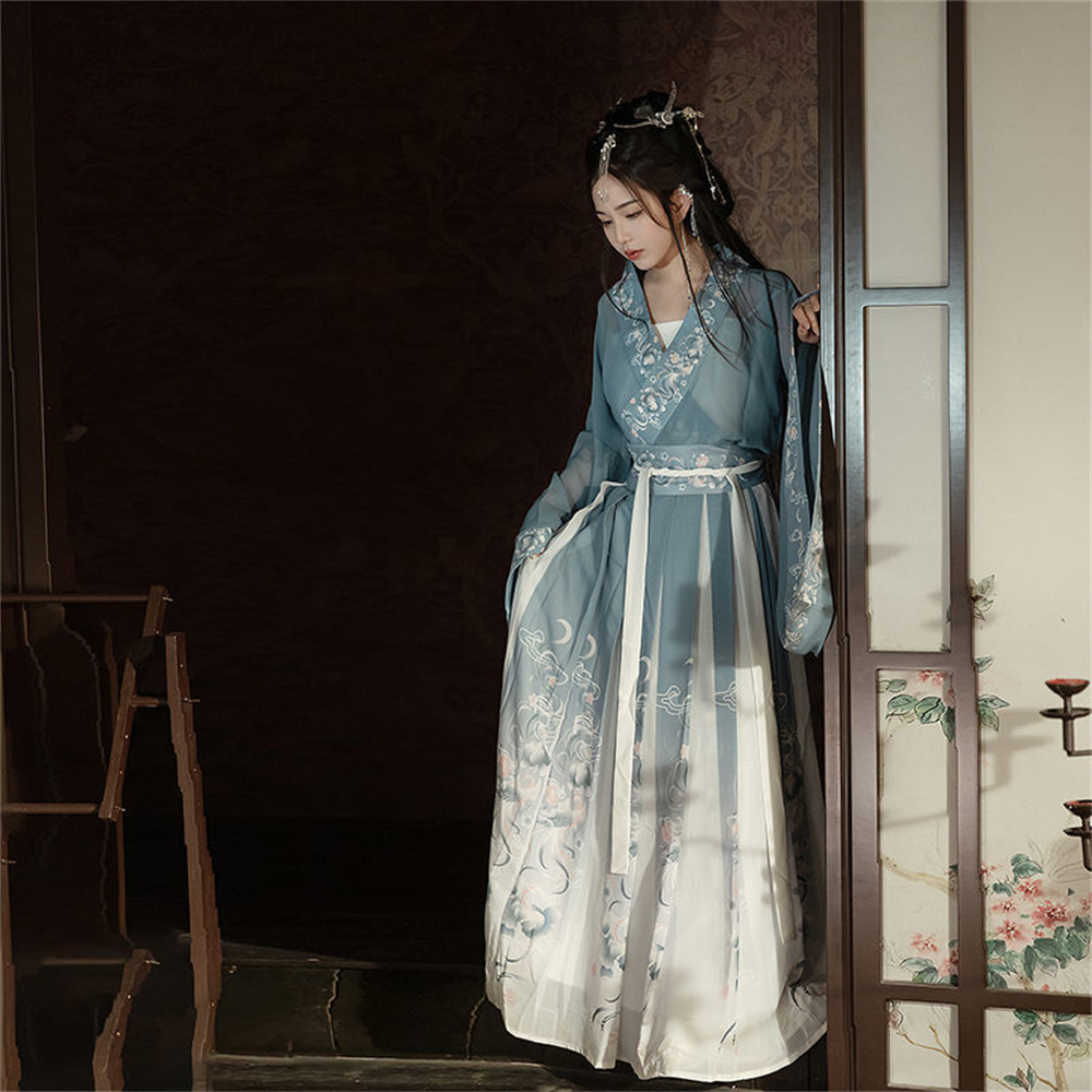 Robe Hanfu chinoise pour femmes, Costume de carnaval Cosplay, tenue de fête, Vintage traditionnel ancien, robe d'été verte et rougeHanfu