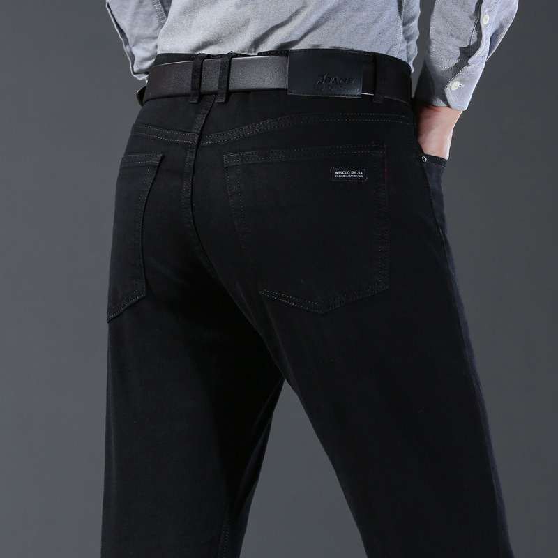 Hommes classique avancé marque de mode Jean Homme Homme doux Stretch noir Biker Masculino Denim pantalon hommes pantalons salopette
