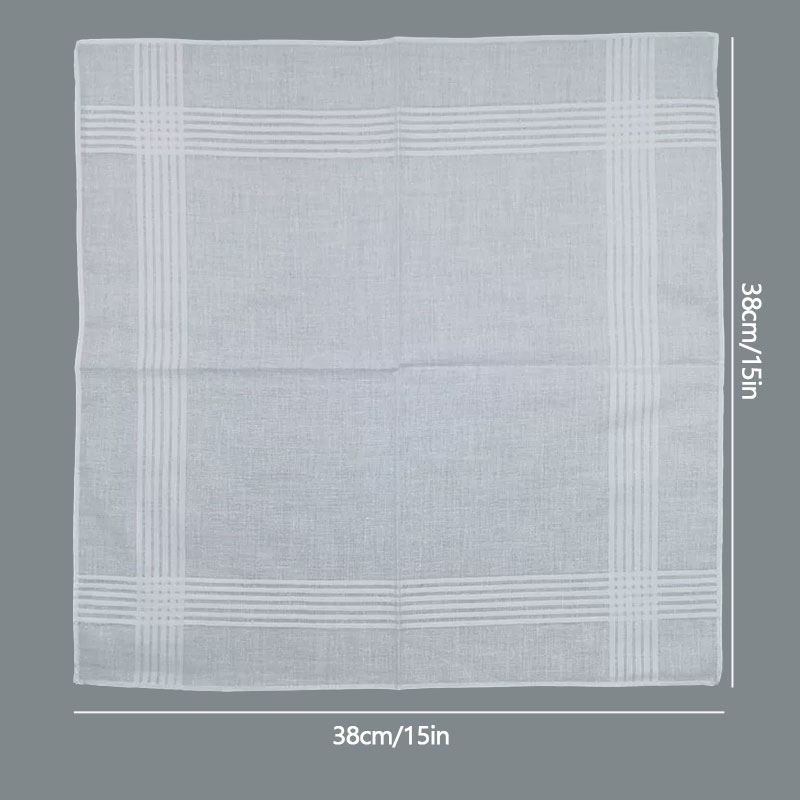 Mouchoirs en coton doux blanc pour hommes, 12 pièces, couleur unie, pour manger du mariage, essuyage des aliments, exercice de sueur