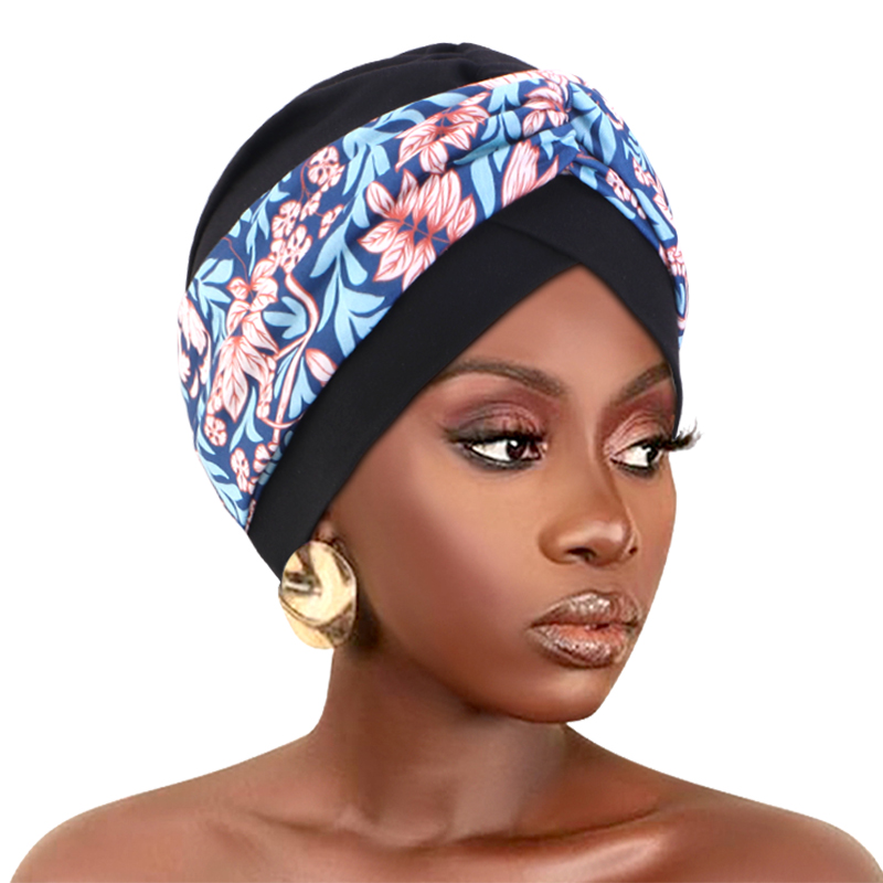 Nouveau noeud torsadé imprimé fleuri musulman Turban femmes Hijab chimio casquette Bonnet Strech indien foulard Bandana chimio bonnets casquettes couverture