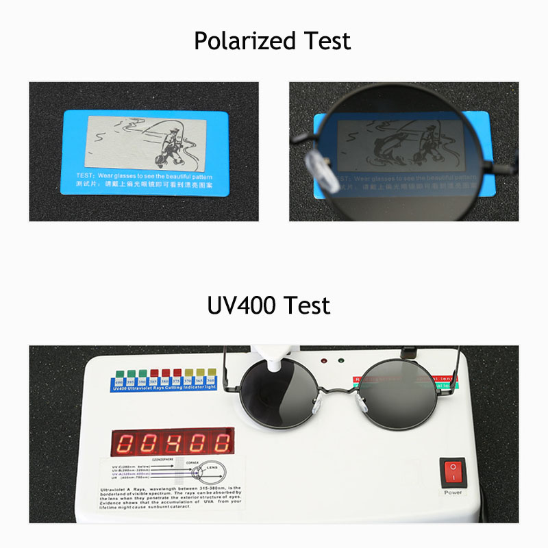 Lunettes de soleil rondes rétro vintage pour hommes, lunettes de soleil de marque pour femmes, monture en métal alliage, verres noirs, lunettes de conduite UV400