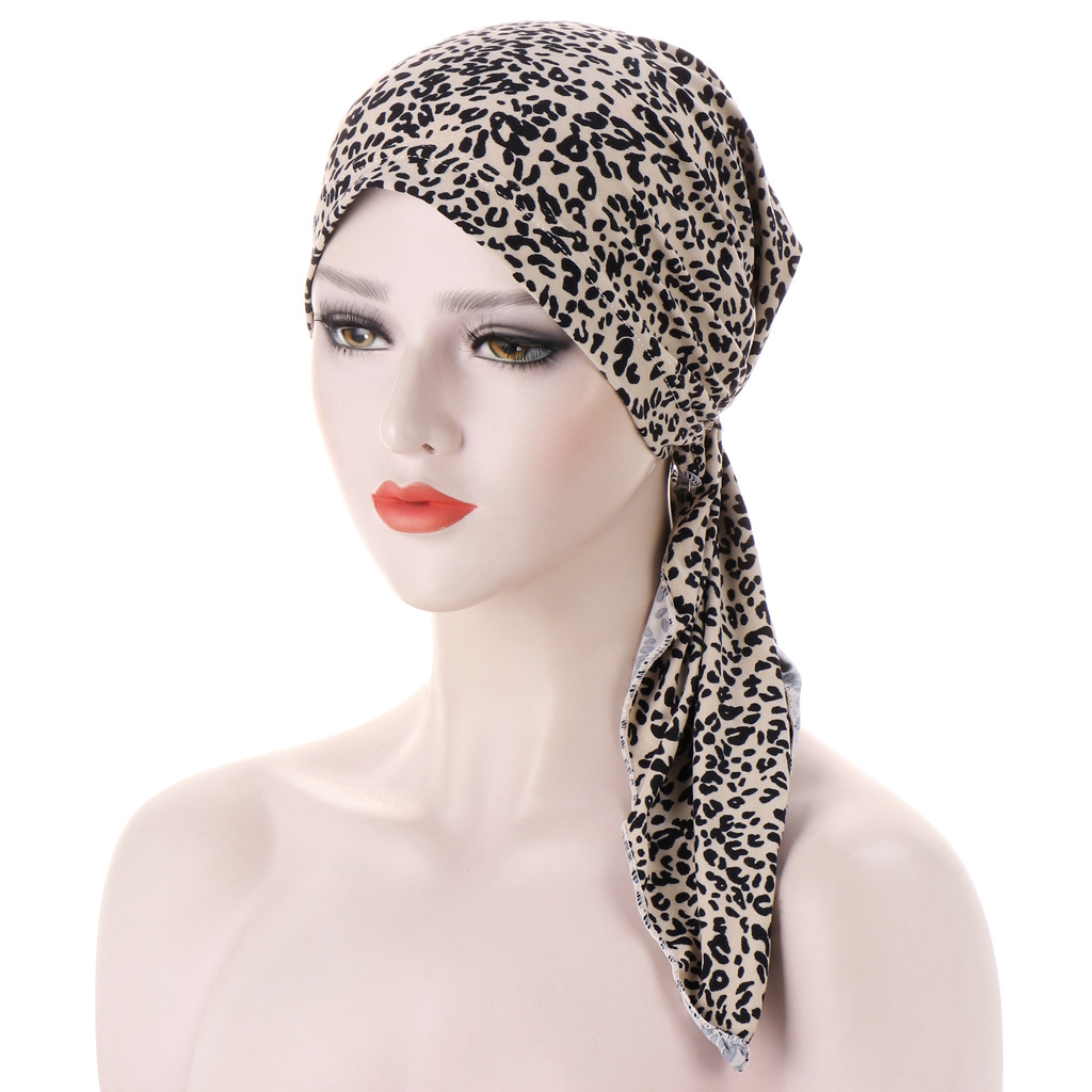 Femmes musulmanes Hijab Cancer chimio casquettes fleur impression Turban casquette perte de cheveux foulard élastique coton musulman Hijab écharpe chapeaux