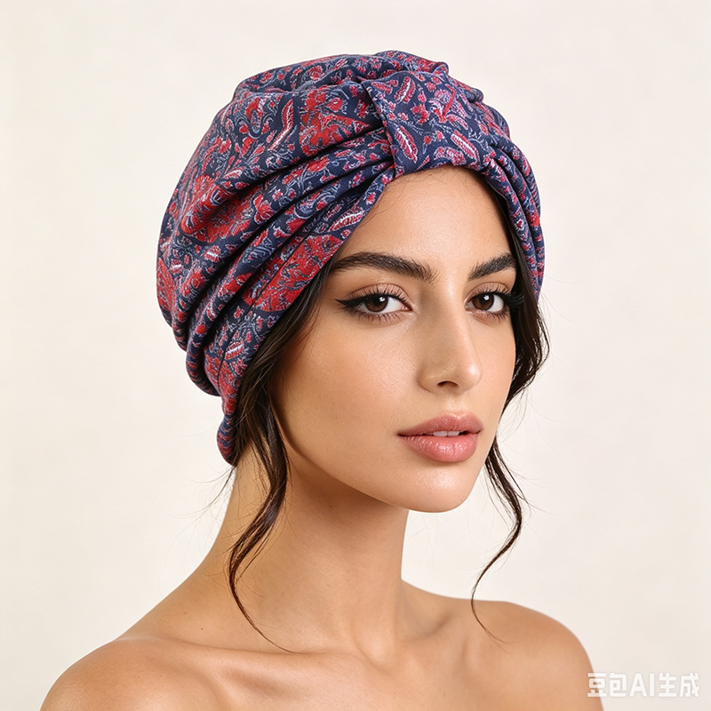 Bonnet imprimé pour femme, accessoires capillaires hijab musulman, bonnet en satin, bonnet chimio, bonnet pour usage domestique