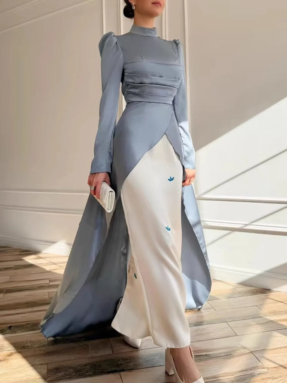 Eid femmes Robe musulmane Abaya Satin robes Largos fête Caftan Jalabiya Ramadan robes longues dubaï caftan arabe longue Robe 2025